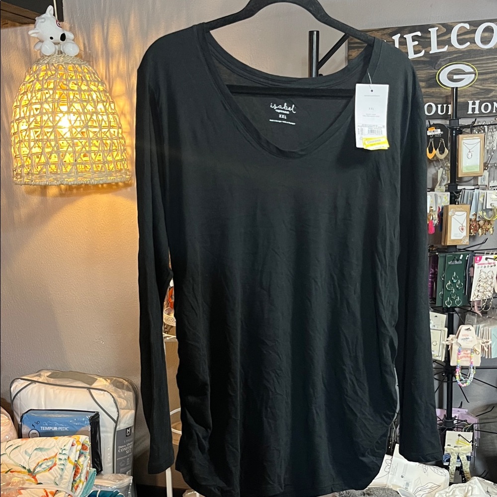 Isabel Maternity by Ingrid & Isabel Black Long Sleeve Top